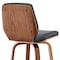 Armen Living Renee 30" Swivel Gray Faux Leather and Walnut Wood Bar Stool LCRNBAWAGR30 - alternate 8